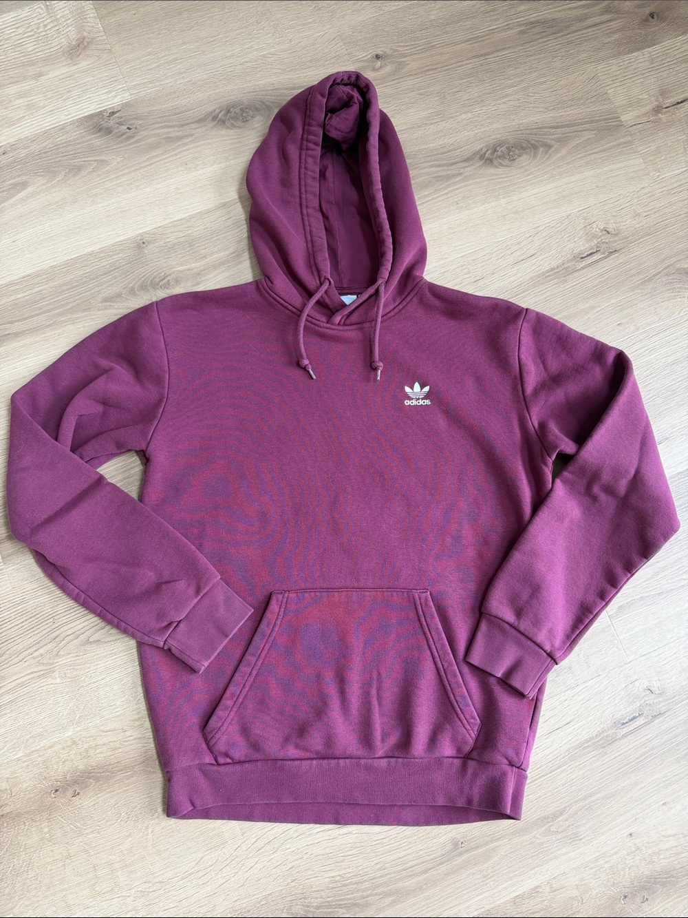 adidas Men's Plum Hoodie with White Embroidered Logo